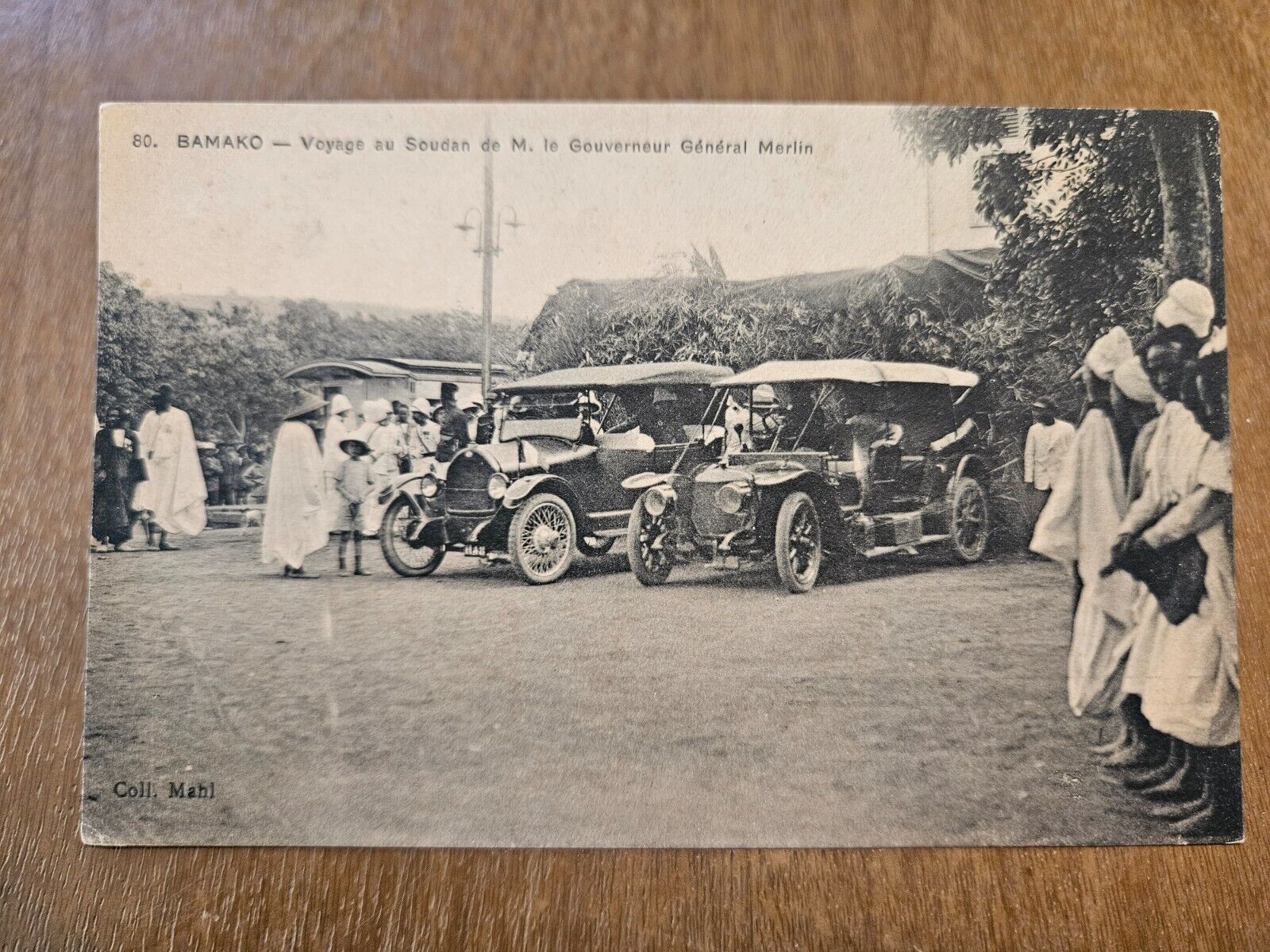 Postcard Bamako Mali Africa Governor General Henri Merlin Voyage To Sudan Autos