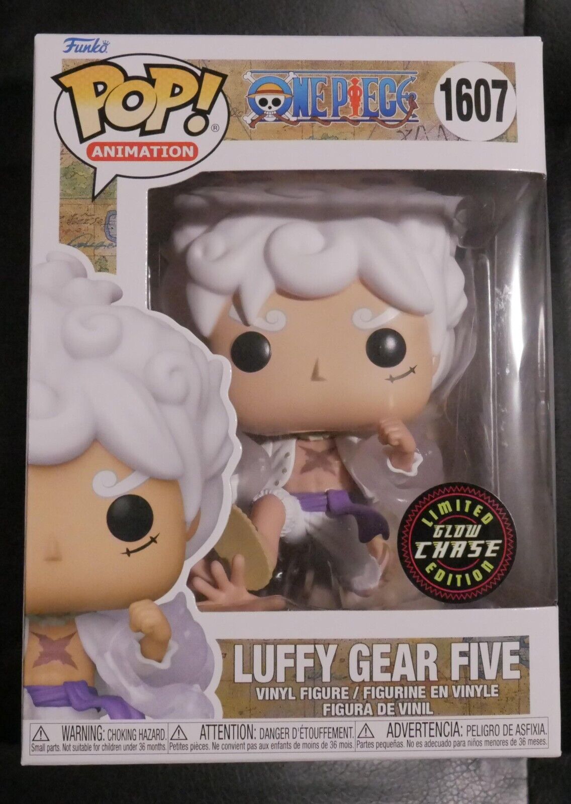 Funko Pop One Piece Luffy Gear Five 5 #1607 GITD Glow Chase w/ Protector New