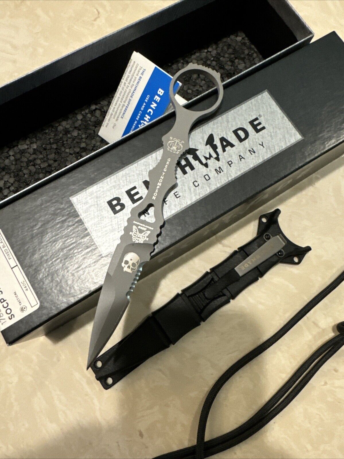 Rare Benchmade 178SBK SOCP Spear-Point By Greg Thompson American Sniper 178SGRY