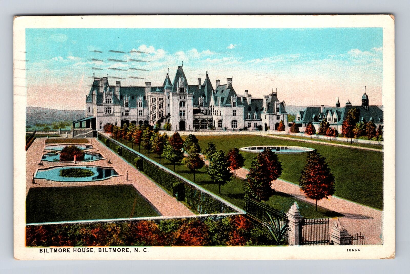 Biltmore NC-North Carolina, Biltmore House, Antique Vintage Souvenir Postcard