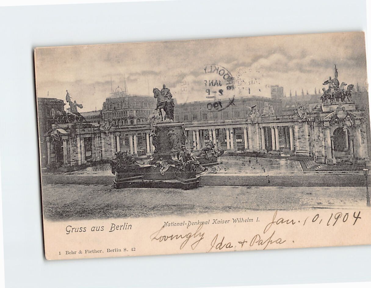 Postcard National Denkmal Kaiser Wilhelm I Gruss aus Berlin Germany
