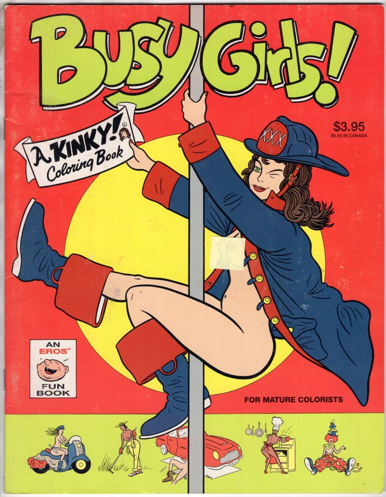 BUSY GIRLS 1997 1st Printing FUN Jeremy Eaton GGA Coloring Book