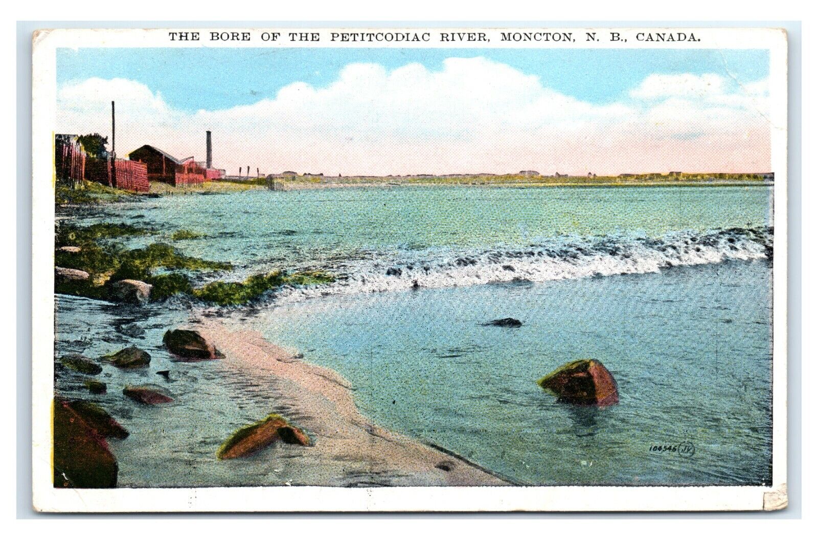 Postcard The Bore of the Petitcodiac River, Moncton NB Canada 1932 G32