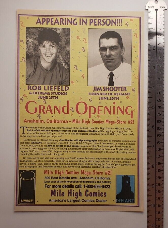 Vintage Rob Liefeld Deadpool RARE Print Advertisement 