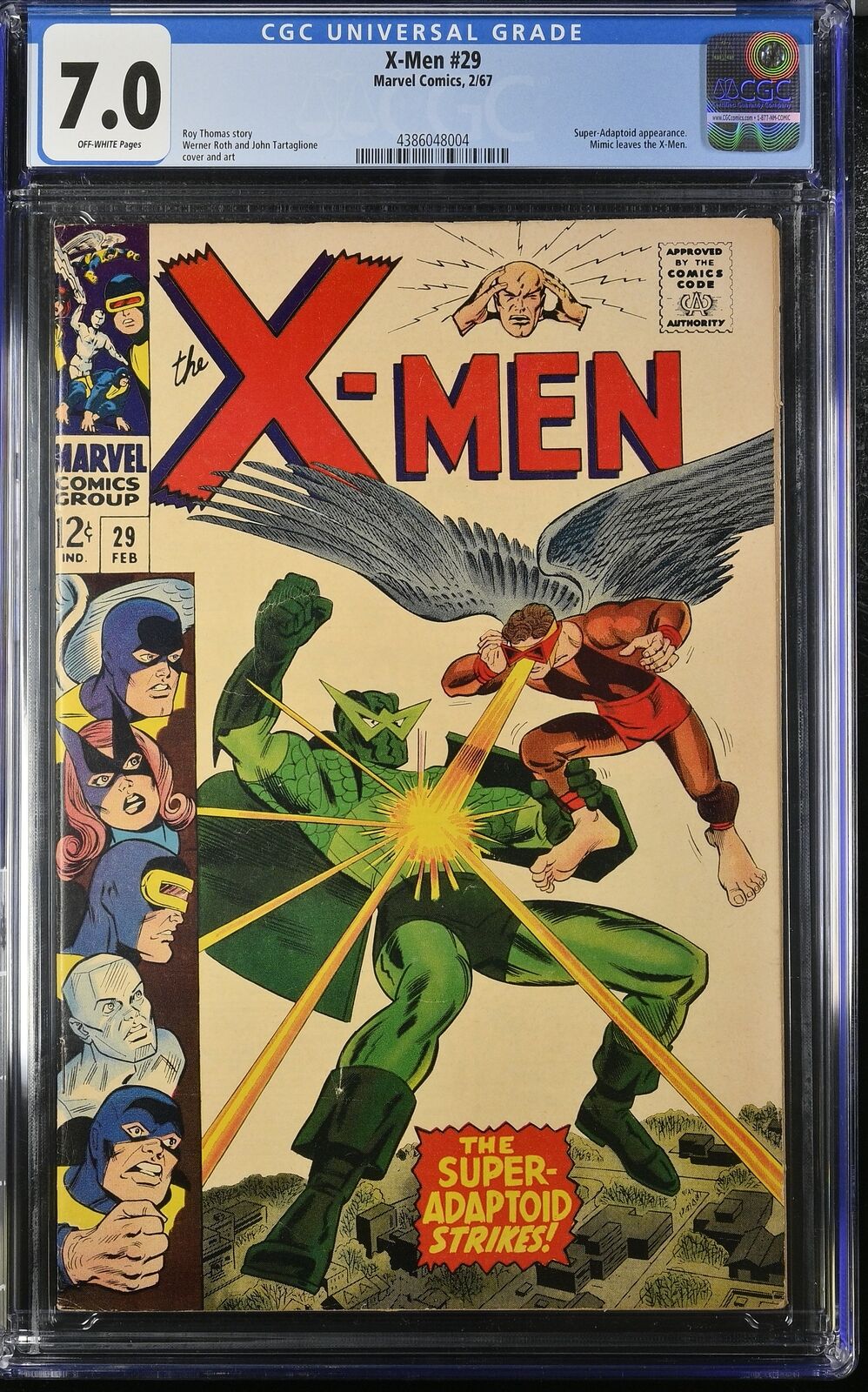 X-Men #29 - Marvel Comics 1967 CGC 7.0 Super-Adaptoid appearance. Mimic leaves t