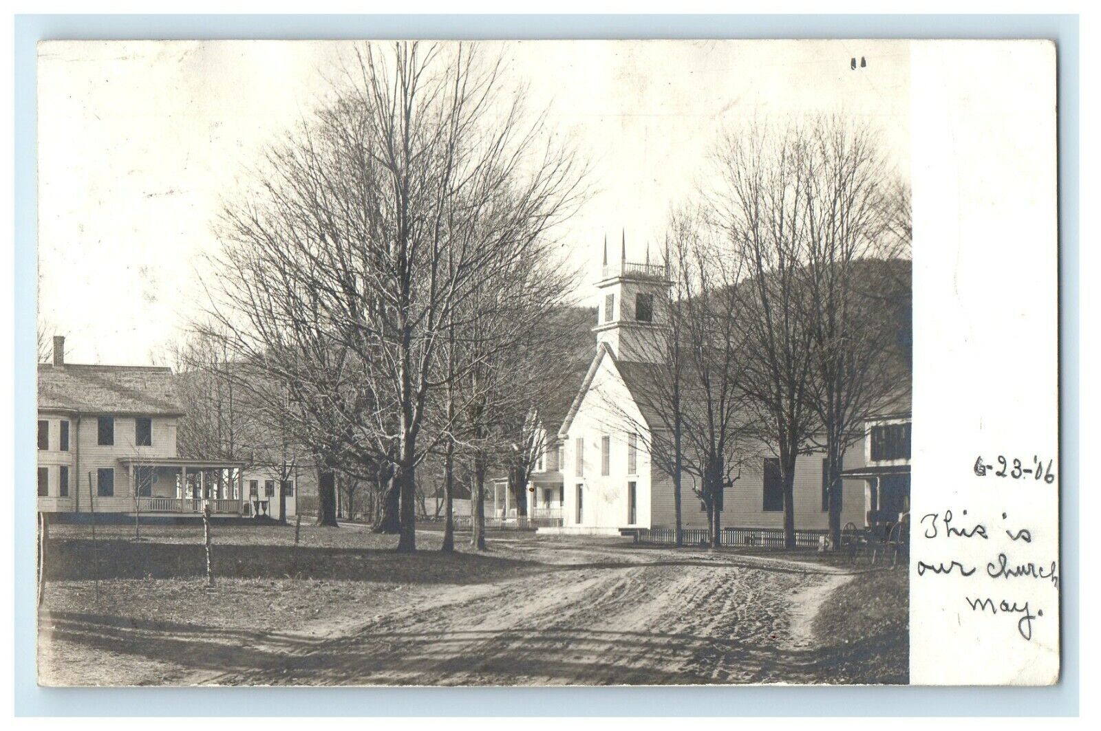 1906  South Newfane Baptist Church Vermont VT RPPC Photo Antique Postcard