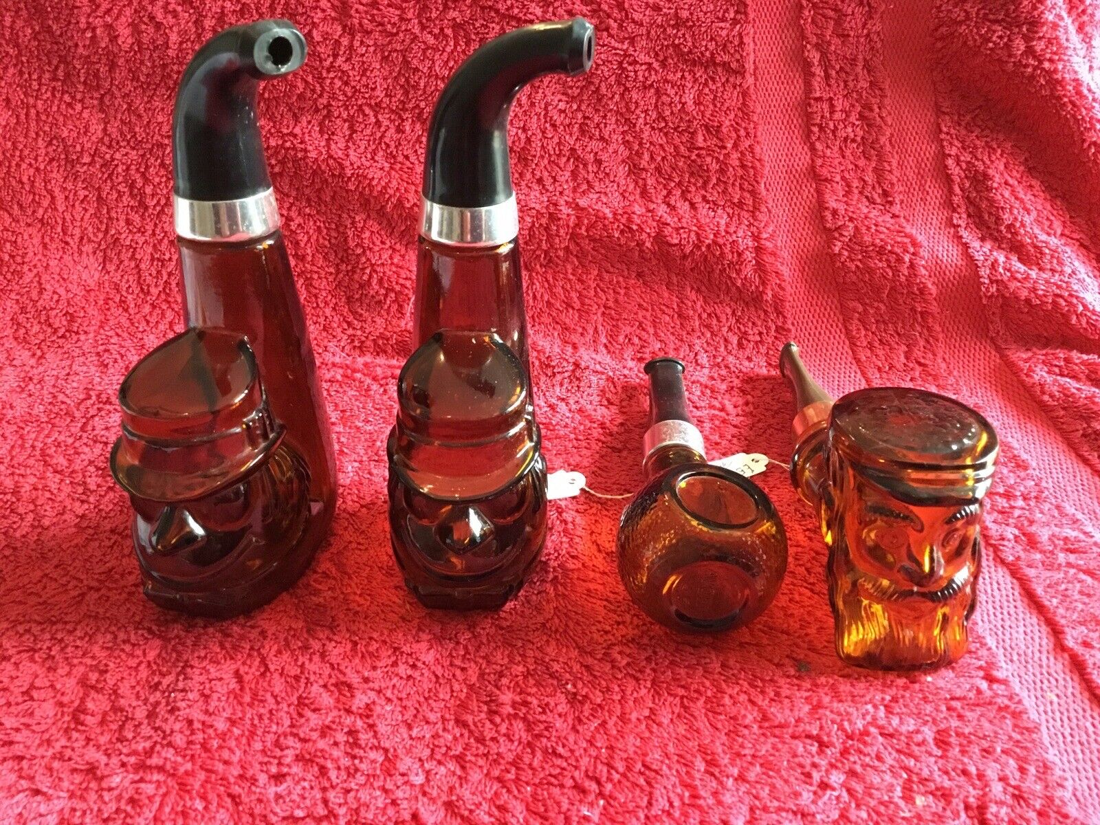 Avon  Bottle Collection (4) Brown Glass  Pipes C1960’s