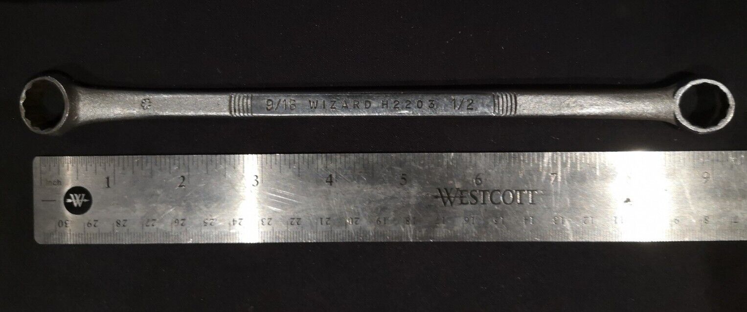 Vintage Wizard (Western Auto) H2203 Double Box End Wrench 1/2\