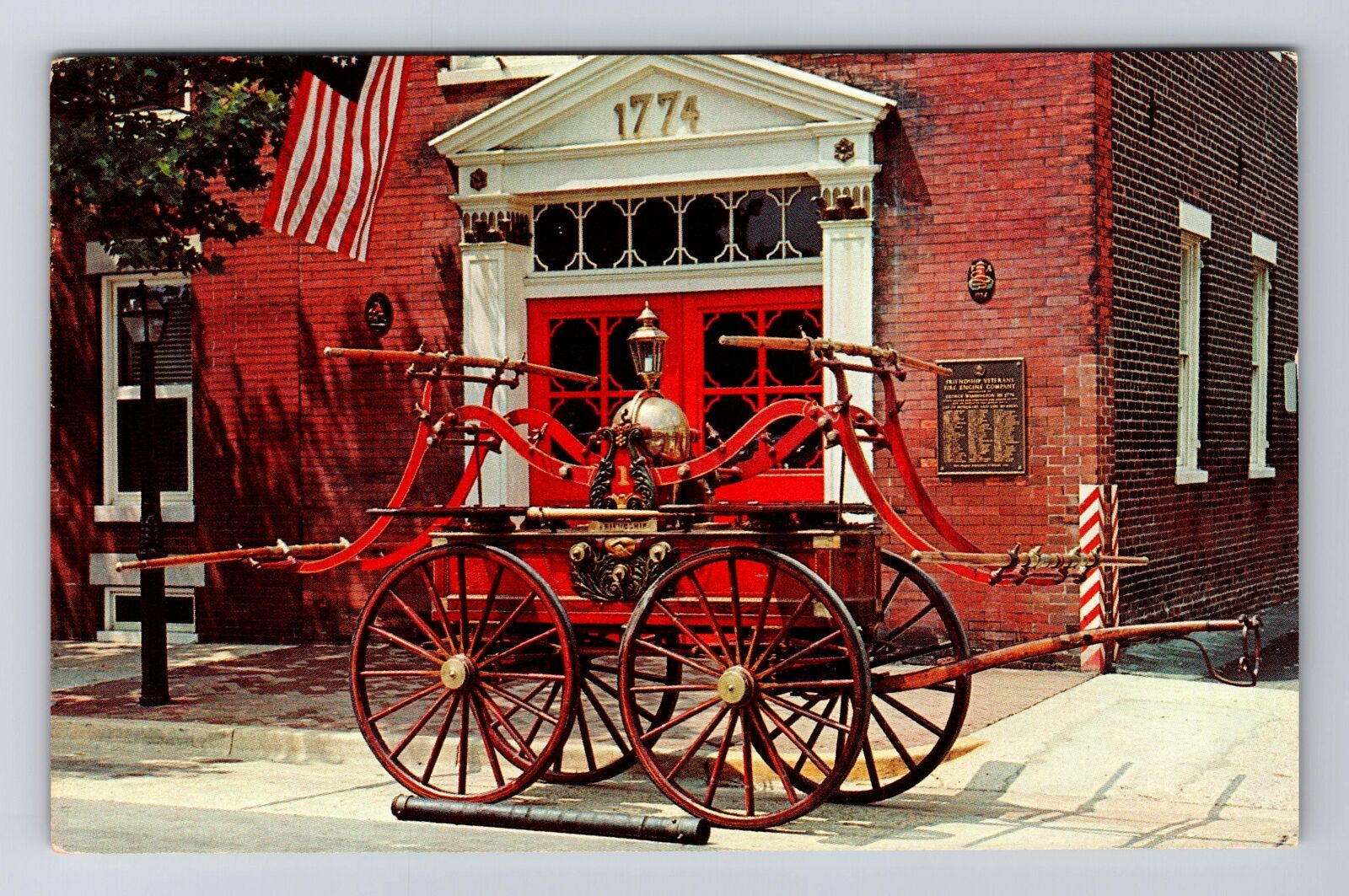 Alexandria VA-Virginia, Friendship Fire Engine Company, Vintage Postcard