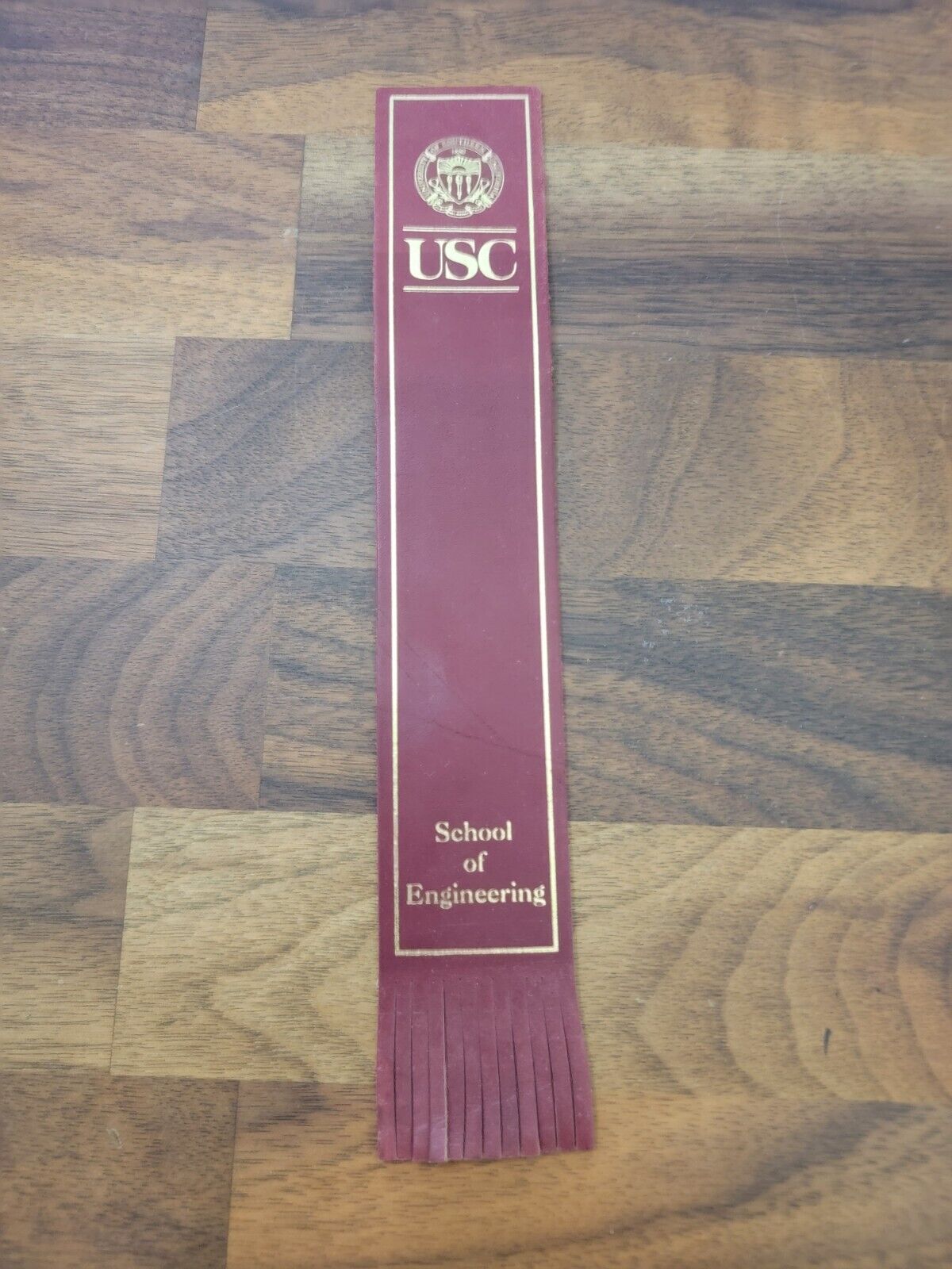 Vintage USC School Of Engineering Leather Bookmark Uni Southern California