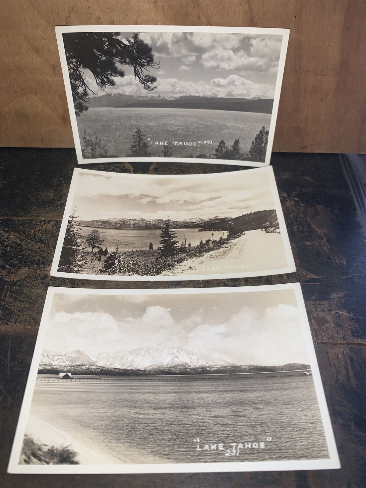 3 Lake Tahoe Real Photo -Postcards - Antique Cards.