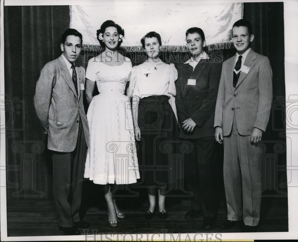 1954 Press Photo Lafayette Ind.-Winners in fifth Annual National Science Fair.