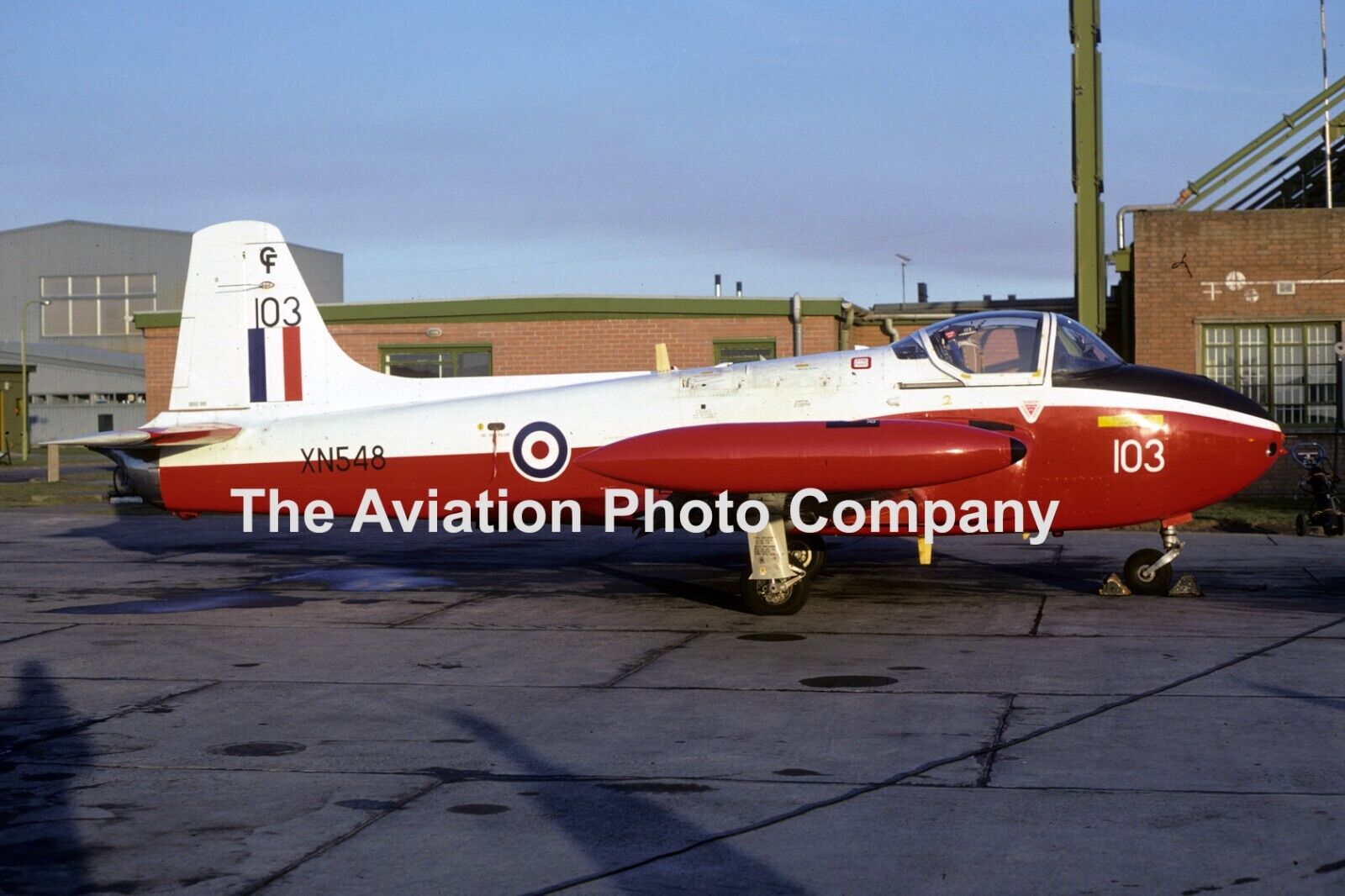 RAF 7 FTS Hunting Jet Provost T.3A XN548 at RAF Lossiemouth (1985) Photograph