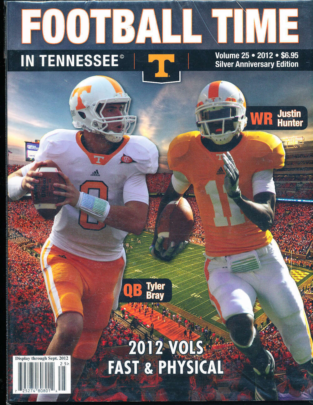 2012 Tyler Bray  Football Time in Tennessee magazine bx10