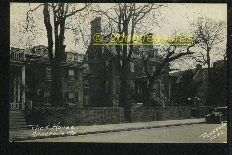 Rppc Paca House Annapolis Md Maryland Old Car Anne Arundel County Real Photo