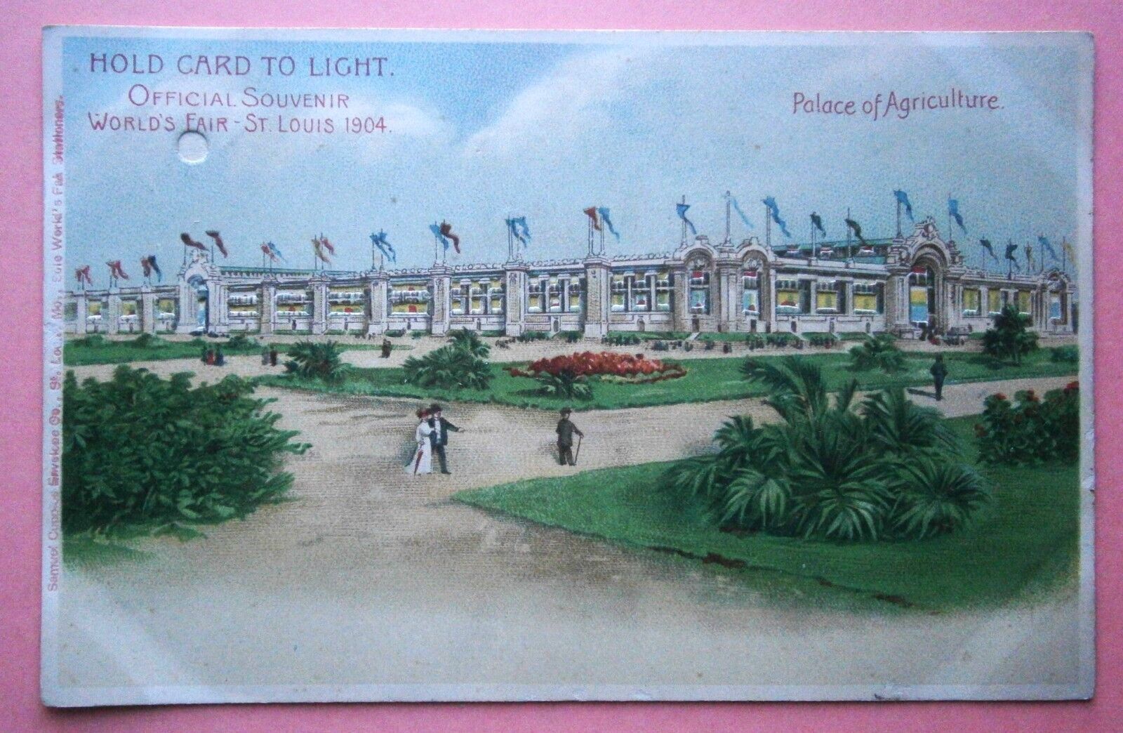 Palace of Agriculture 1904 St. Louis Exposition Hold To Light Postcard