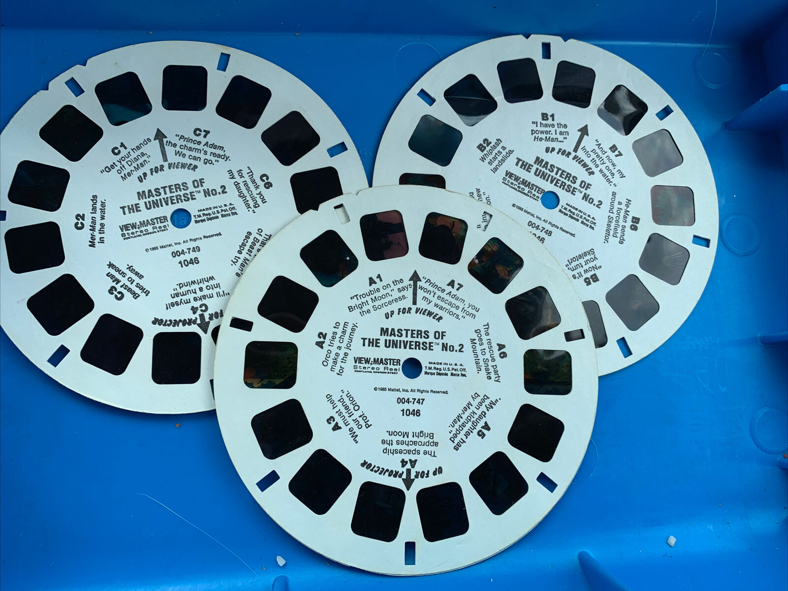 Vintage 1980s View-Master Reel Lot 3 Masters Of The Universe MOTU 2 1046 1C