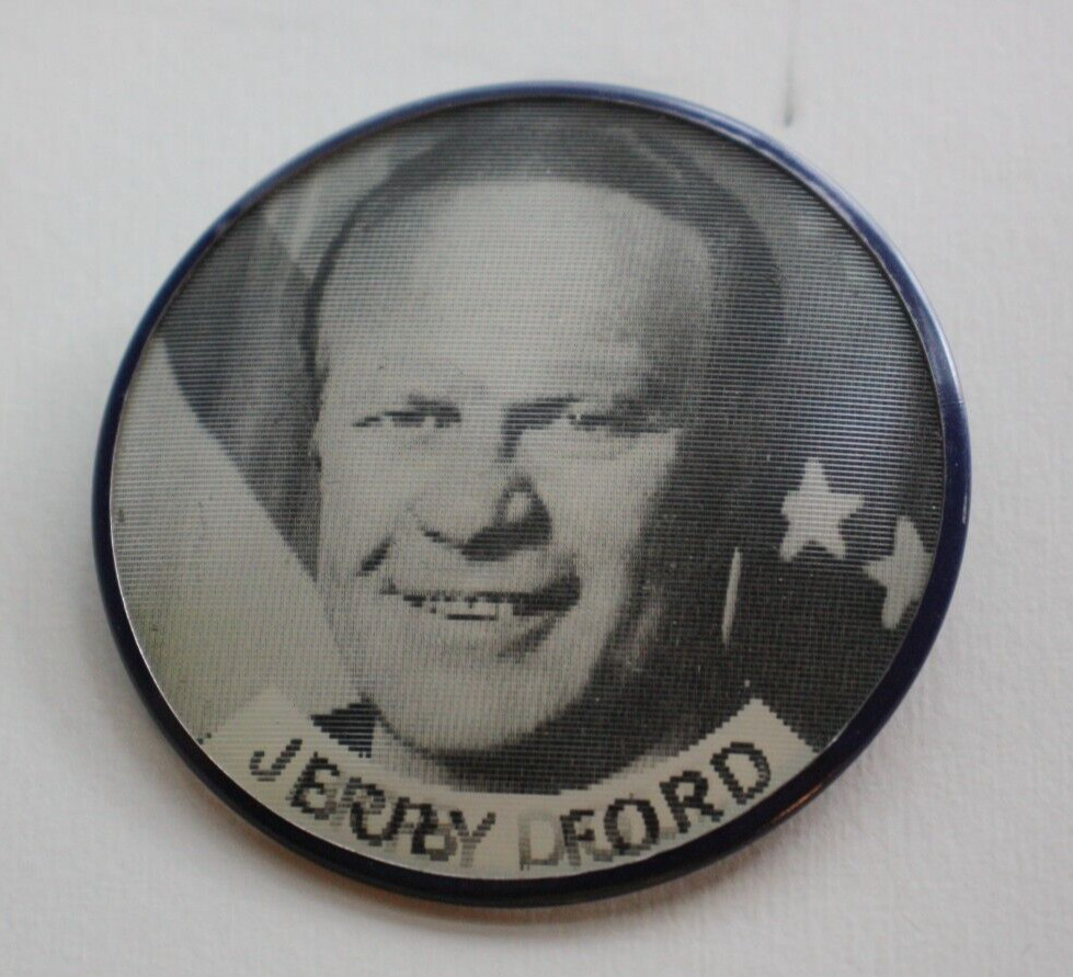 Jerry Ford Bob Dole 1976 Presidential Campaign Pinback Vari-Vue Button 2.5\