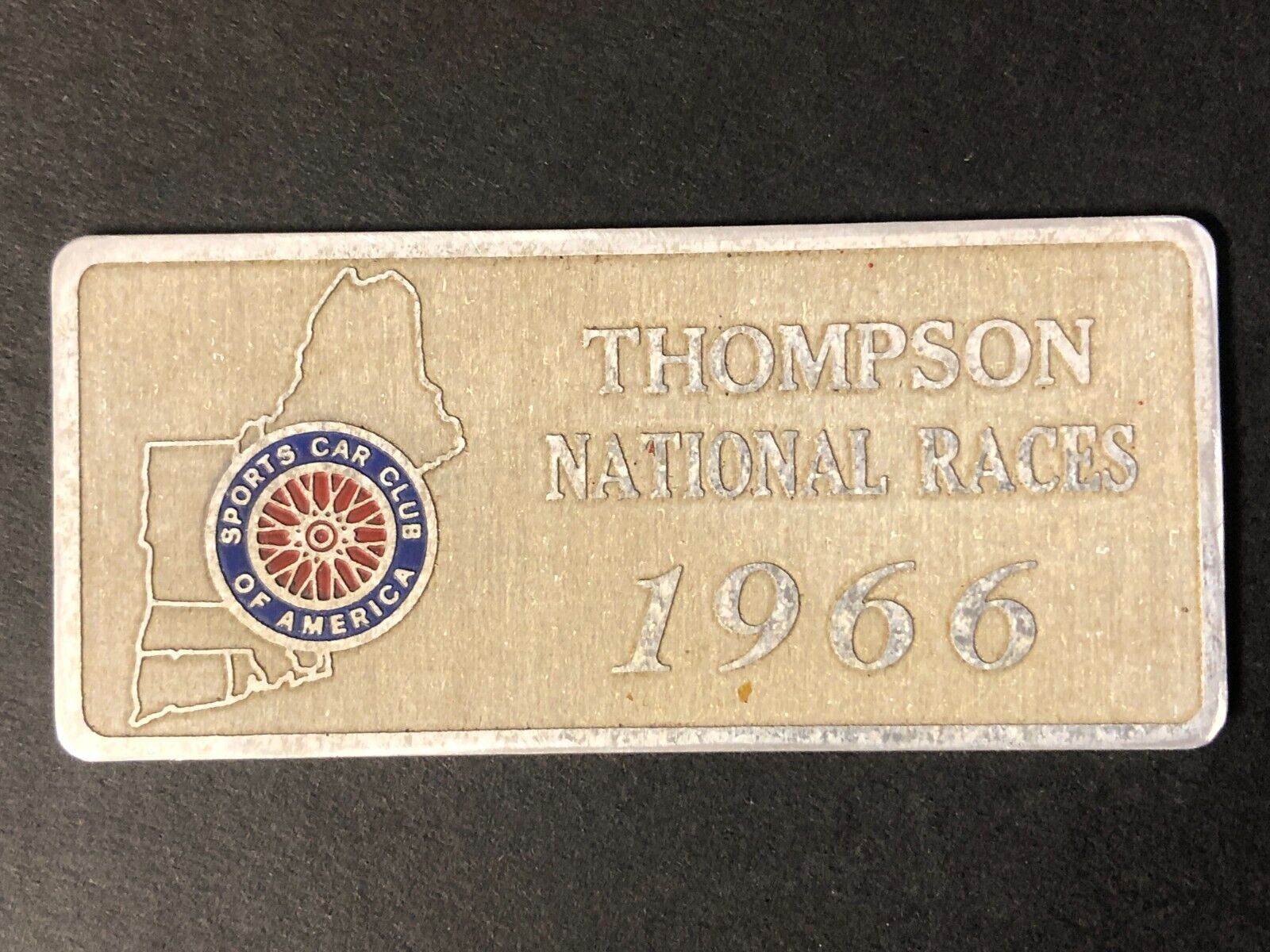 SCCA (New England Region) 1966 Thompson National Races Alum. Wall Plaque