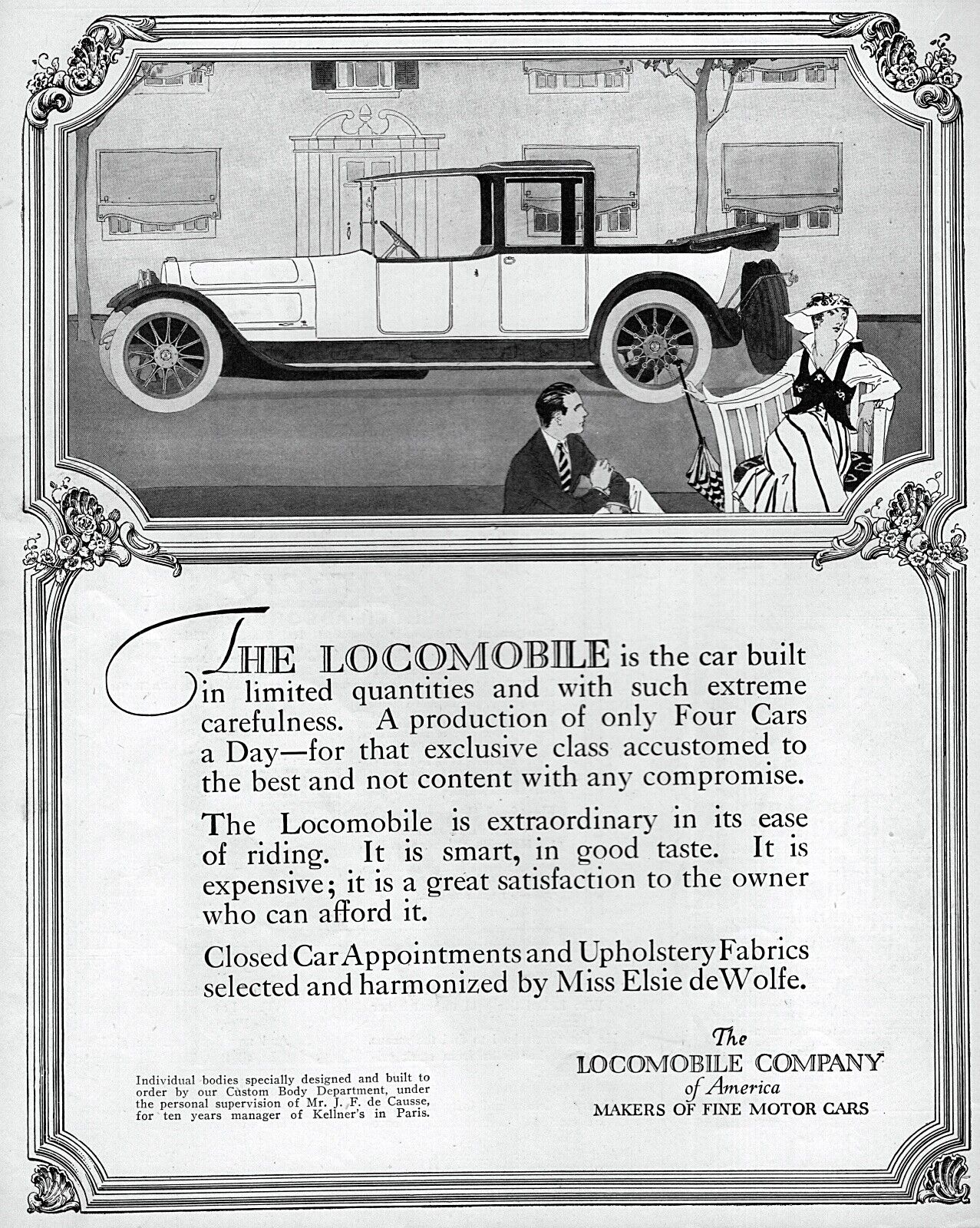 1915 Locomobile 48 Cabriolet Original Artwork Print Ad