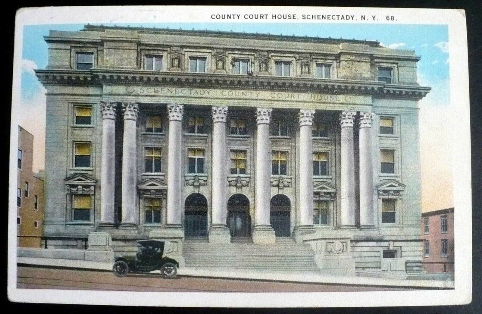 1920s Schenectady County Courthouse, Ford Model T, Schenectady, New York