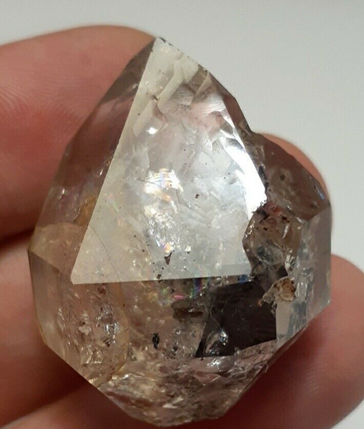 Herkimer Diamond Quartz Crystal With Rainbows Healing Ascension 20.5 Grams