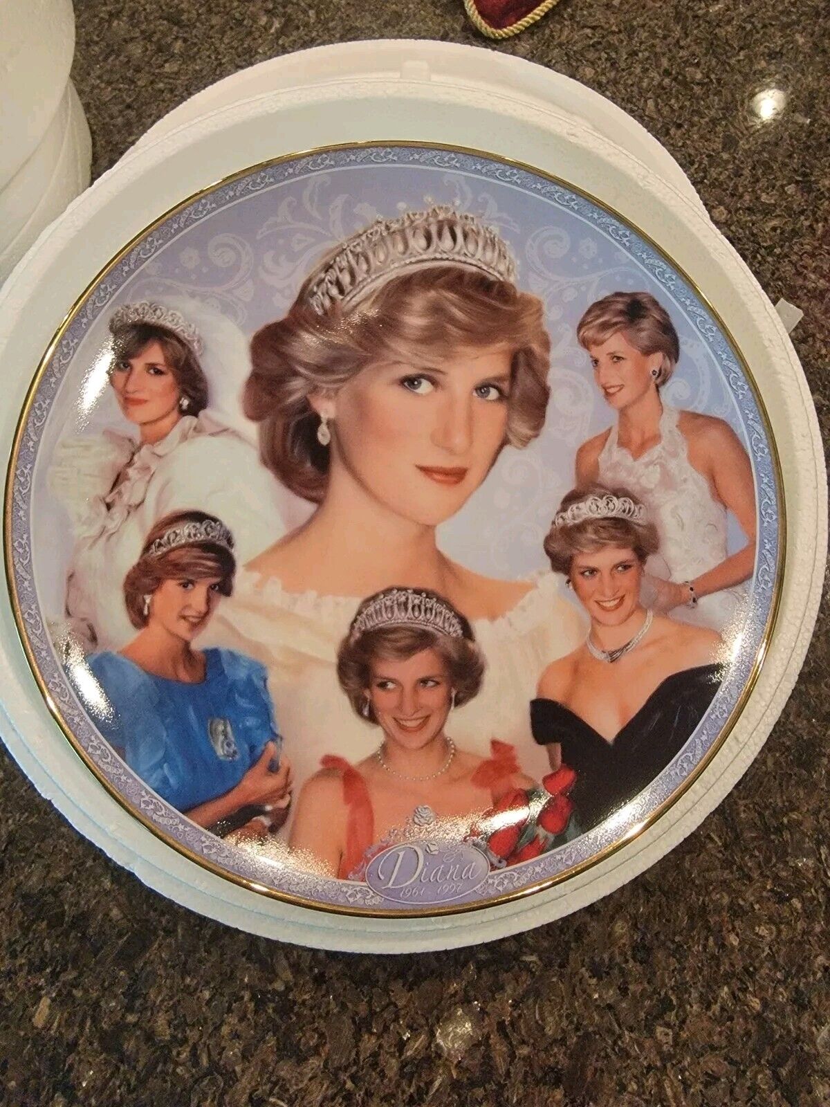 Princess Diana \'Princess Of Wales\' Danbury Mint Memorial Collector Plate