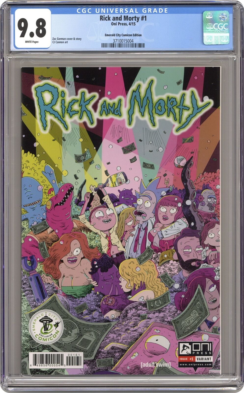 Rick and Morty #1 Emerald City Variant CGC 9.8 2015 3710015004