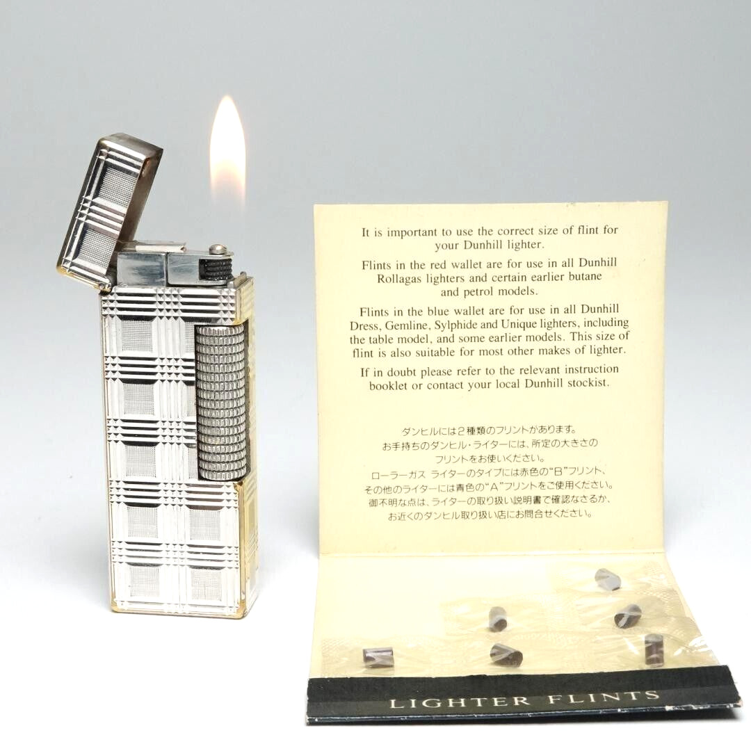 WORKING Dunhill Vintage Rollagas Lighter Silver