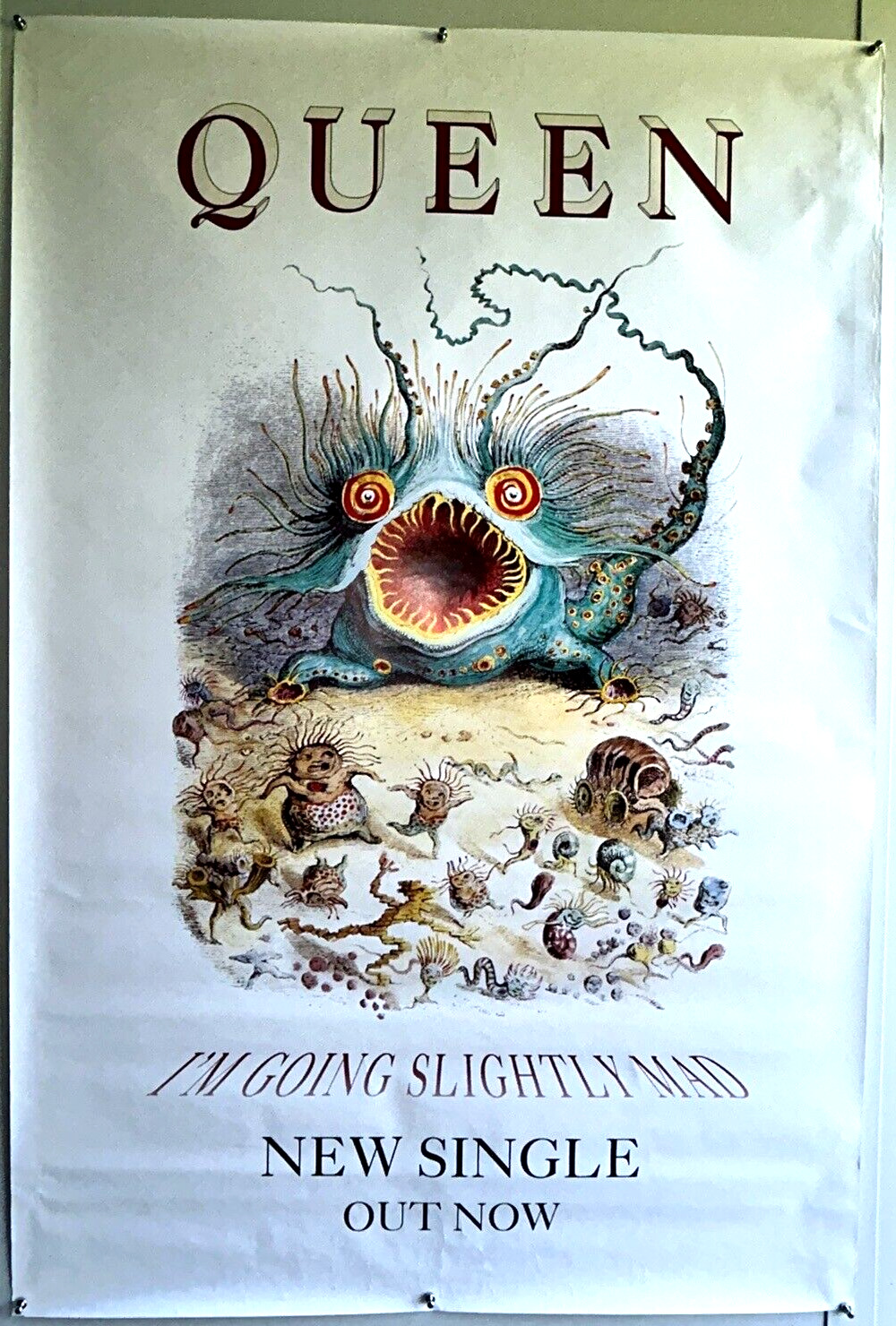 Queen Poster Freddie Mercury Billboard I\'m Going Slightly Mad Single Promo 1991