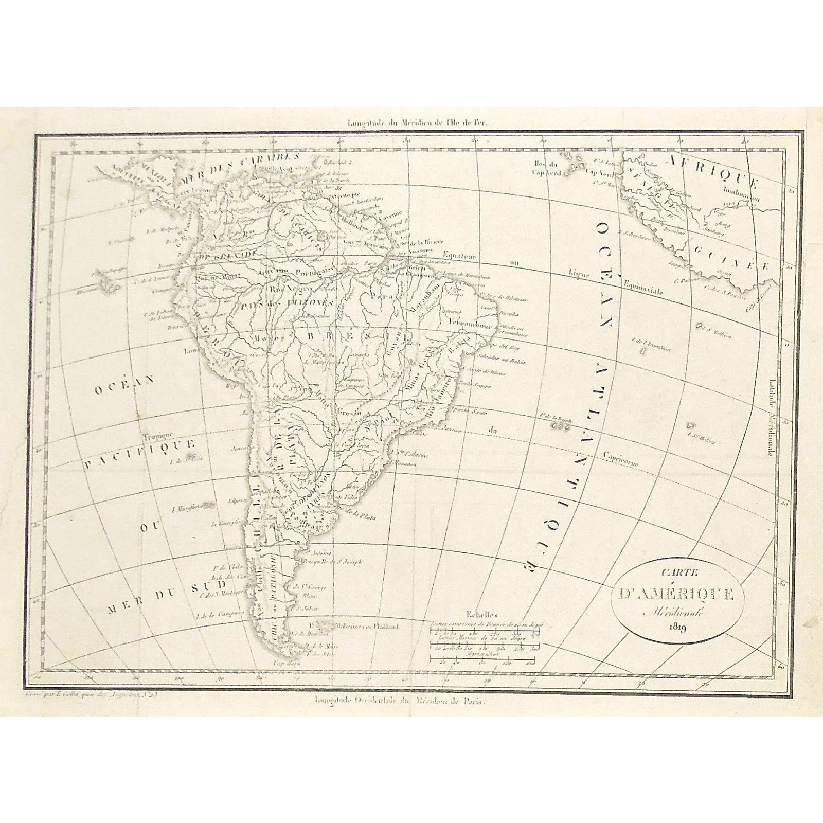Carte d'Amérique Méridionale. 1819. (S3-35)