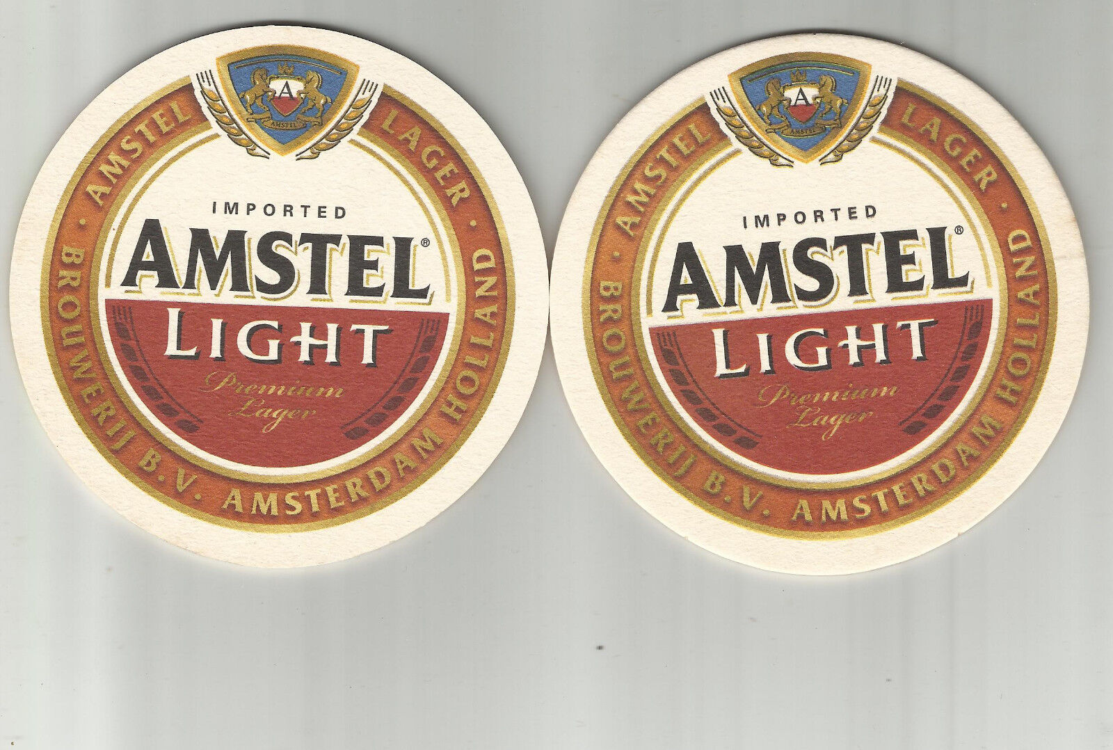 Lot Of 5  Amstel Light Beer coasters..By Amstel of Holland \