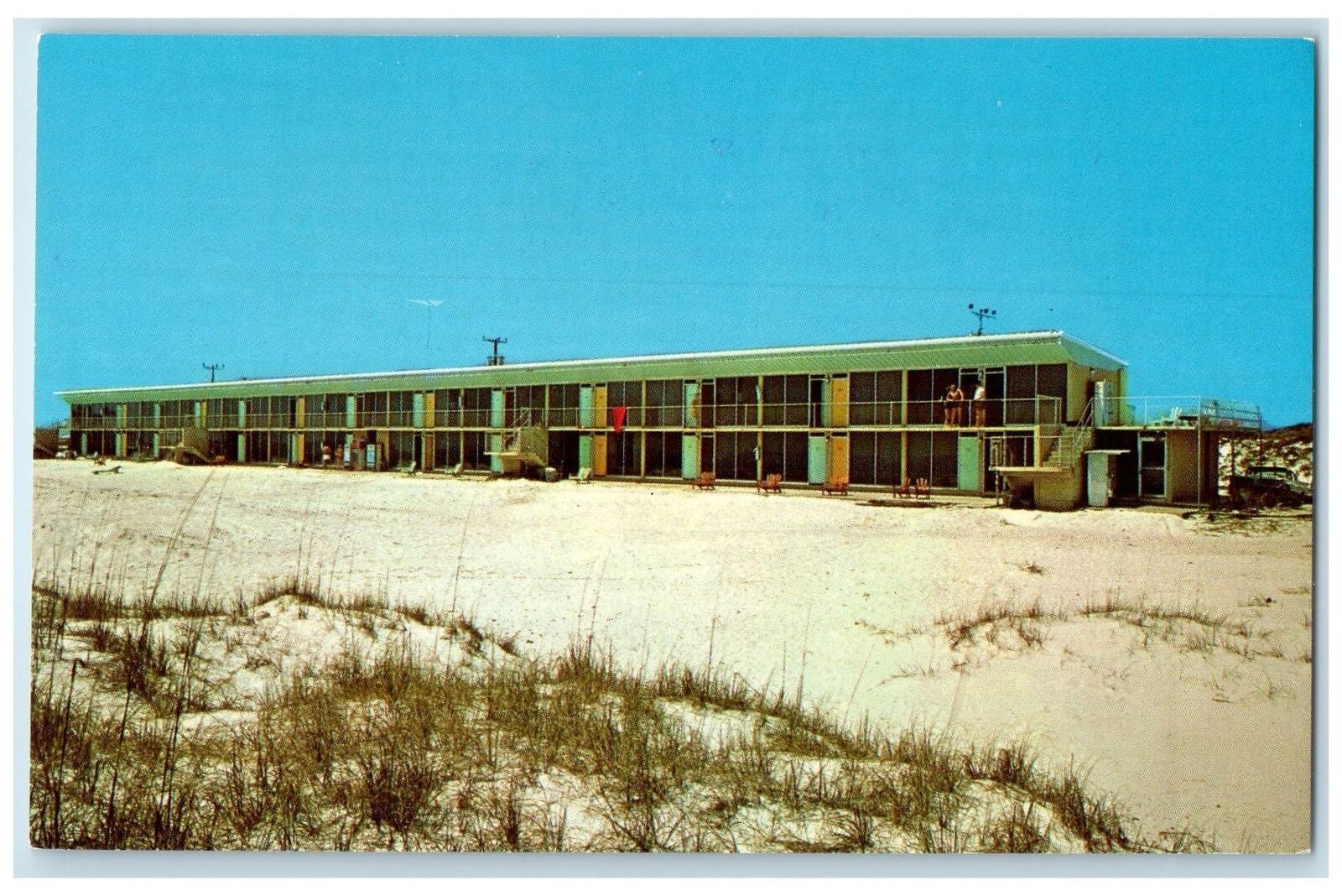 c1960's Five Flags Inn Exterior Pensacola Beach Florida FL Unposted Postcard