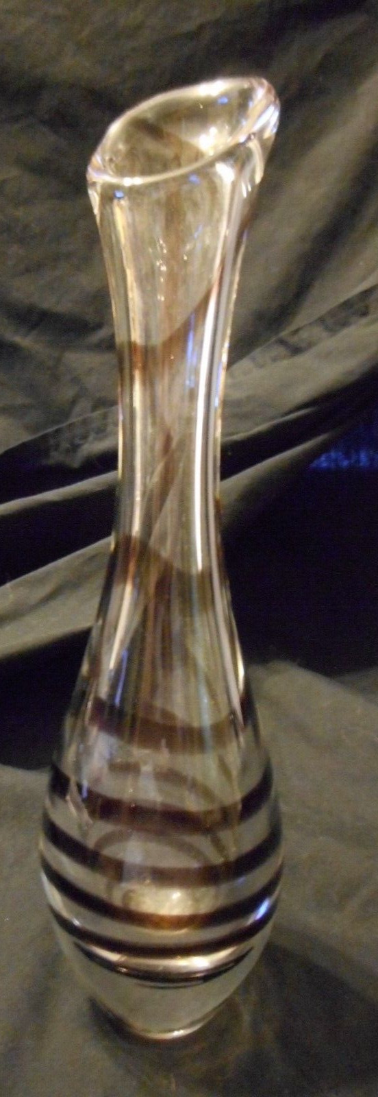 Vintage Blown Glass Bud Vase Mid Century Vicke Lindstrand 1950s Sweden Kosta