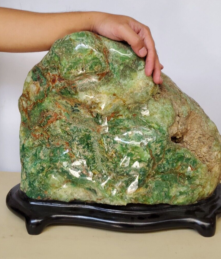 Rare Giant 26kg Natural Green CHRYSOPRASE Certified Specimen Rough Indonesia