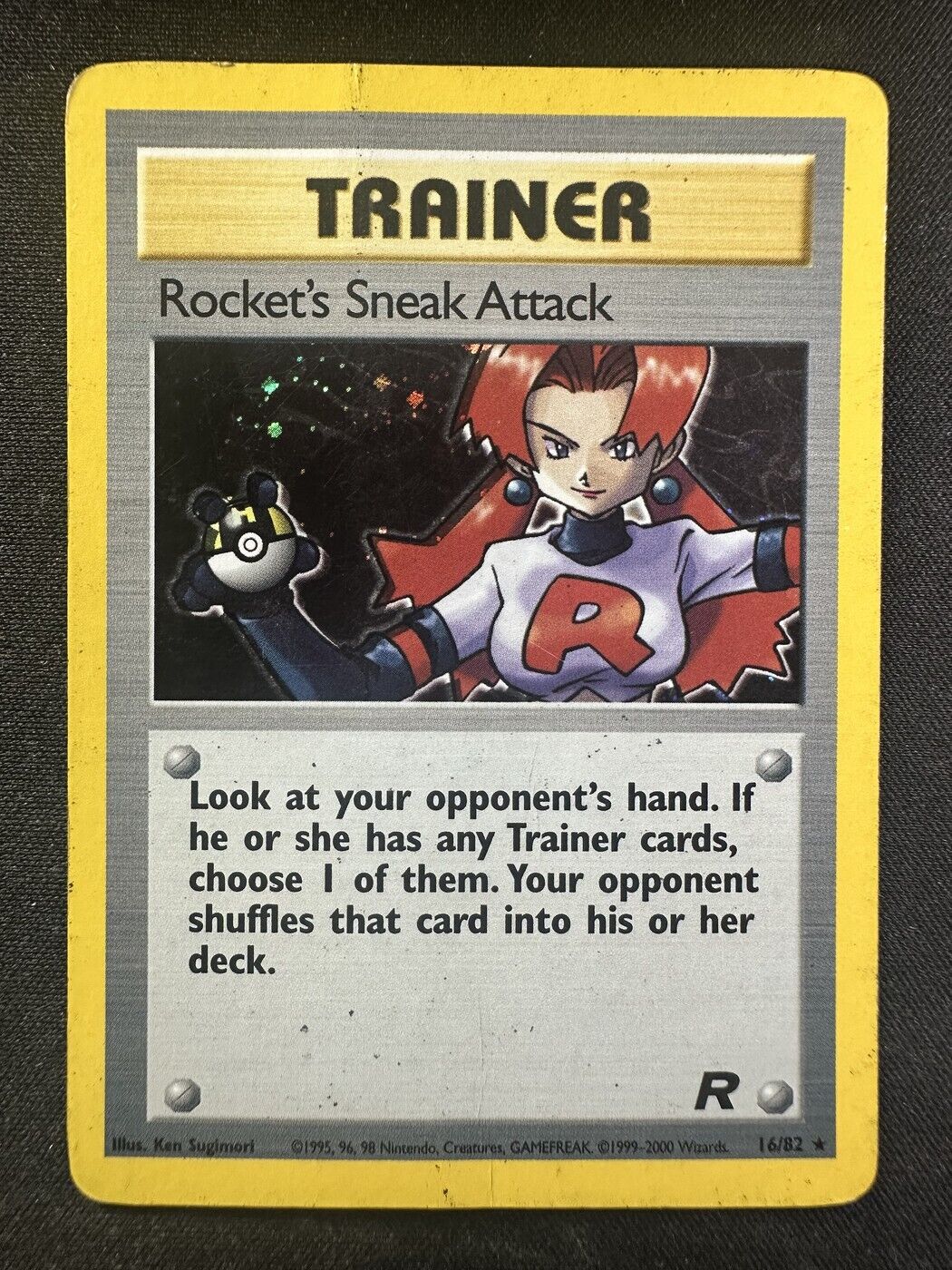 Pokemon TCG 16/82 Rocket\'s Sneak Attack Unlimited Team Rocket Holo Rare HP