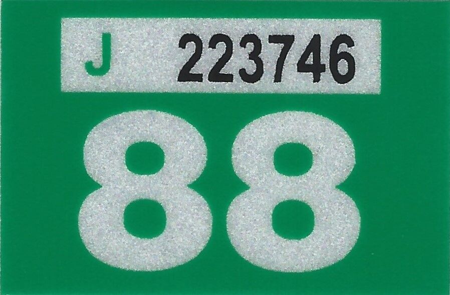 1988 WASHINGTON Vinyl Sticker Replica TAB for License Plate CAR-TRUCK-MOTORCYCLE