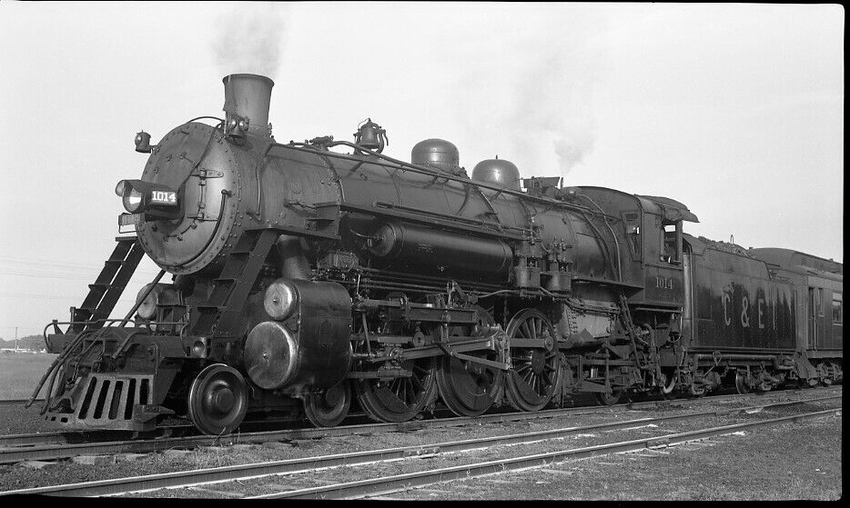 C&EI Chicago and Eastern Illinois 1014 4-6-2 Lincoln Fields IL RR Negative 2844