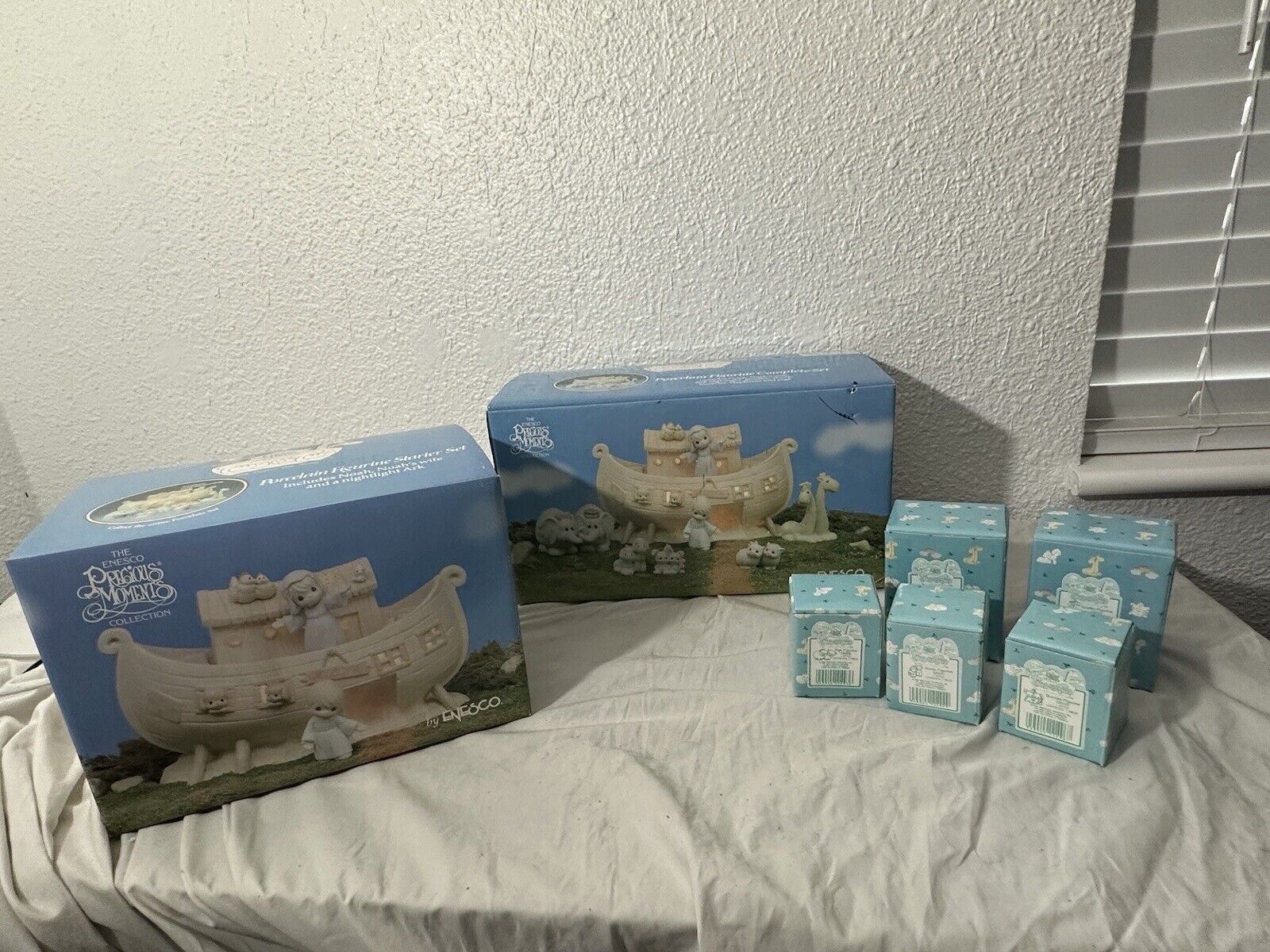 1992 Precious Moments NIGHT LIGHT  Noah\'s Ark Two by two Set w/Boxes New In OB