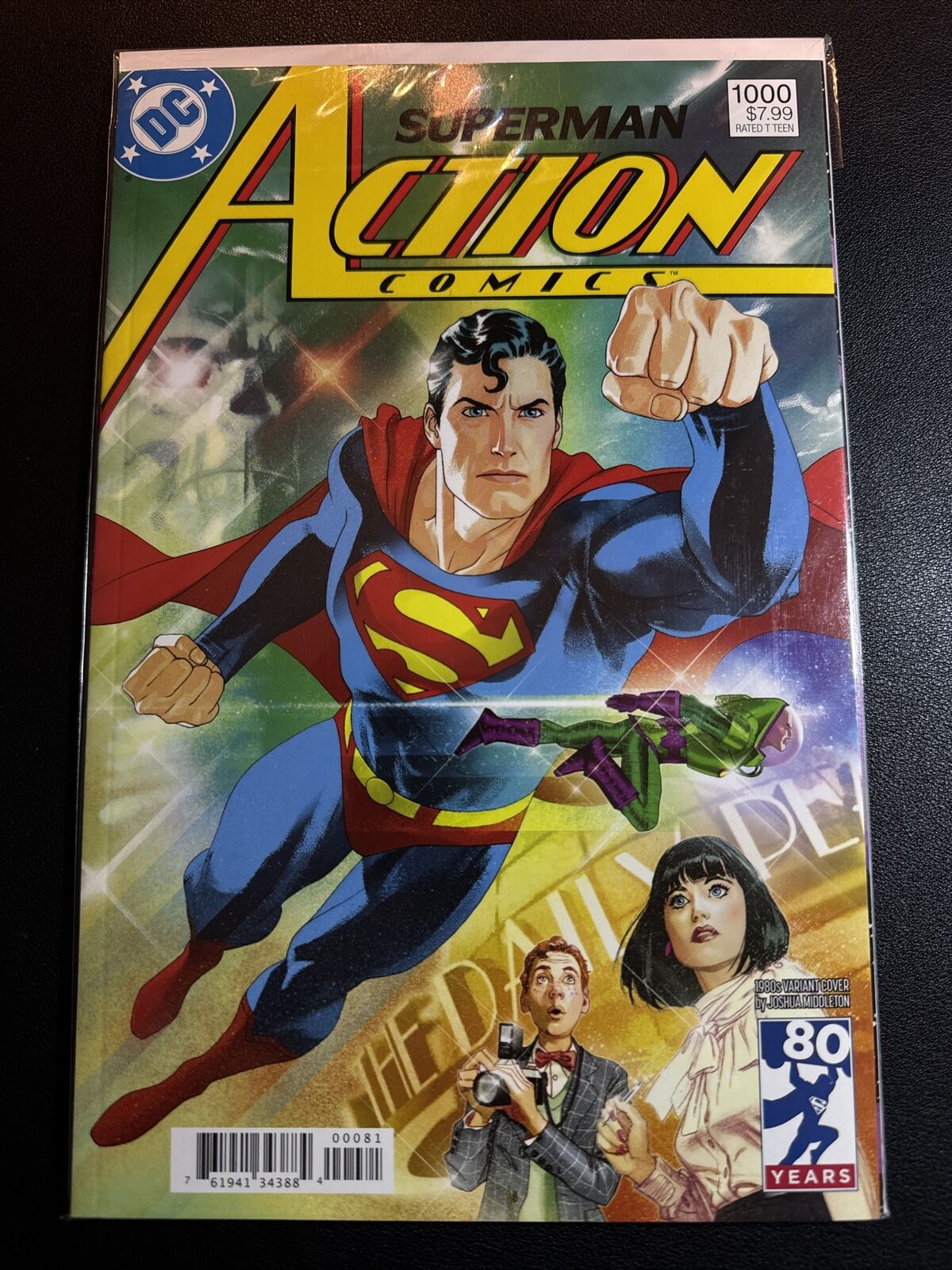 Action Comics (2016) #1000 NM 1980\'s Joshua Middleton Variant Cover Superman
