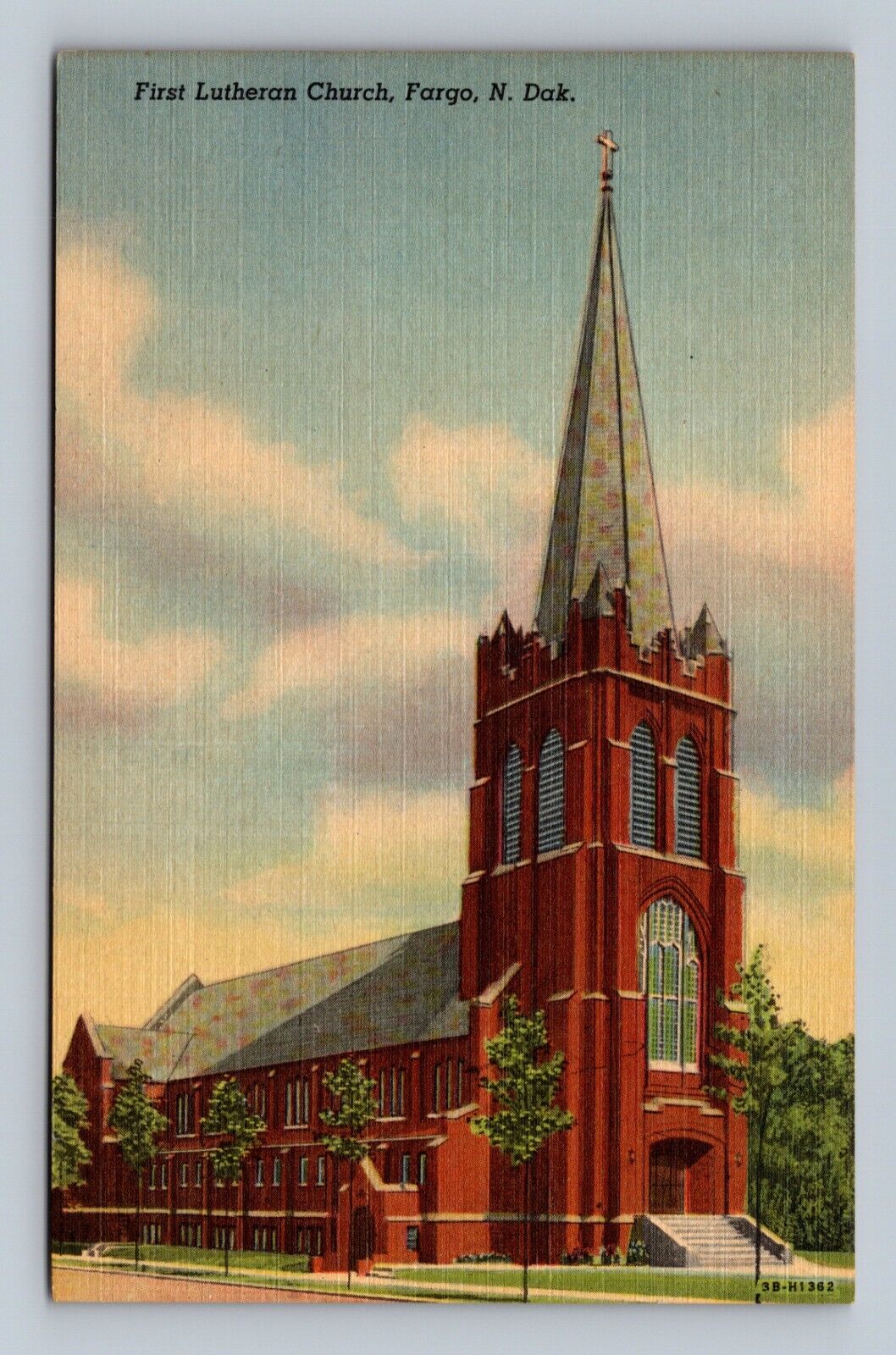 First Lutheran Church, Fargo North Dakota ND Postcard