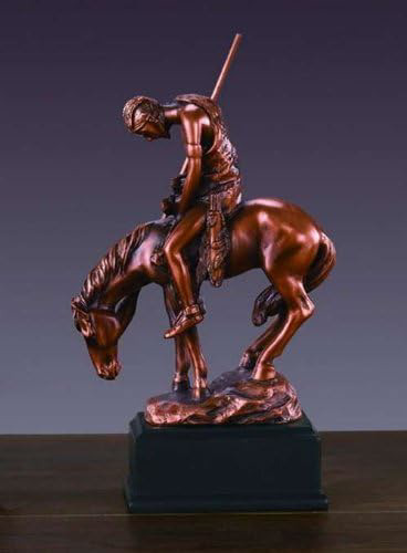 Treasure of Nature End of Trail - Native American Indian Statue Bronze Plated