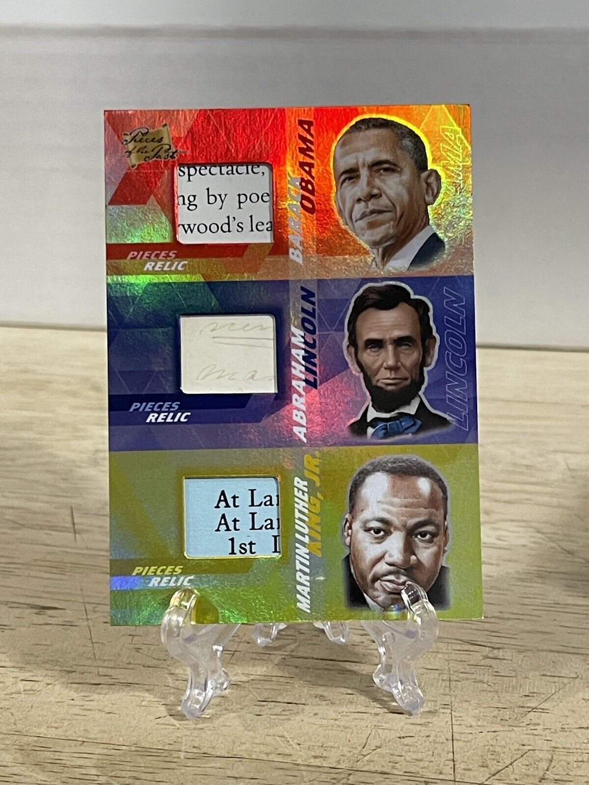 2021 Pieces Of The Past Triple Relic Obama, Lincoln, Martin Luther King Jr #385