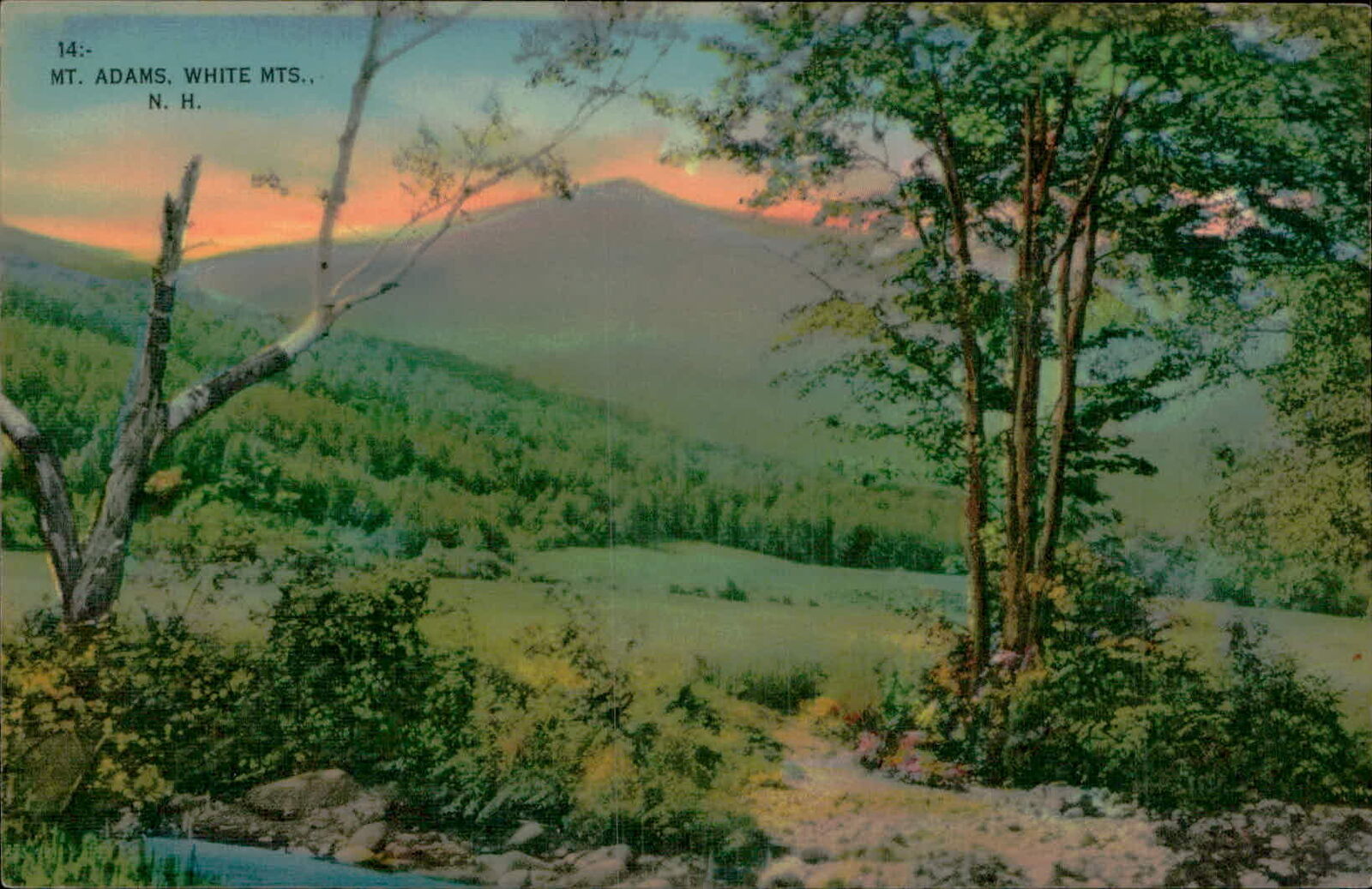 Postcard: 14:- MT. ADAMS, WHITE MTS., N. H.