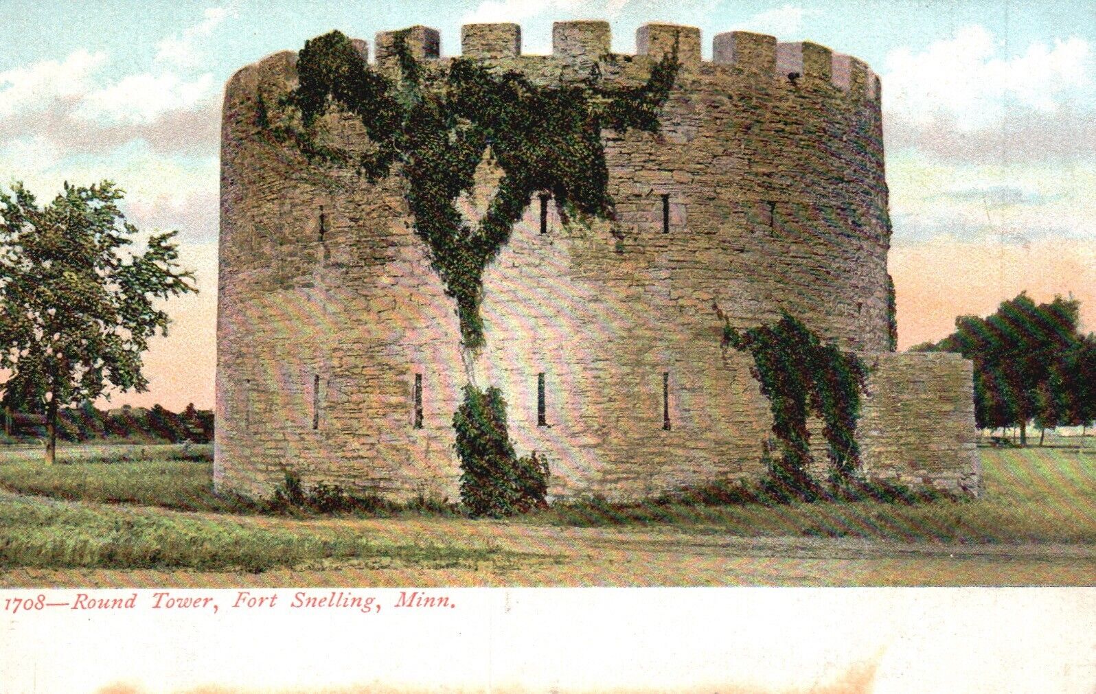 Fort Snelling, Minnesota, MN, Round Tower, Undivided Back Vintage Postcard e920