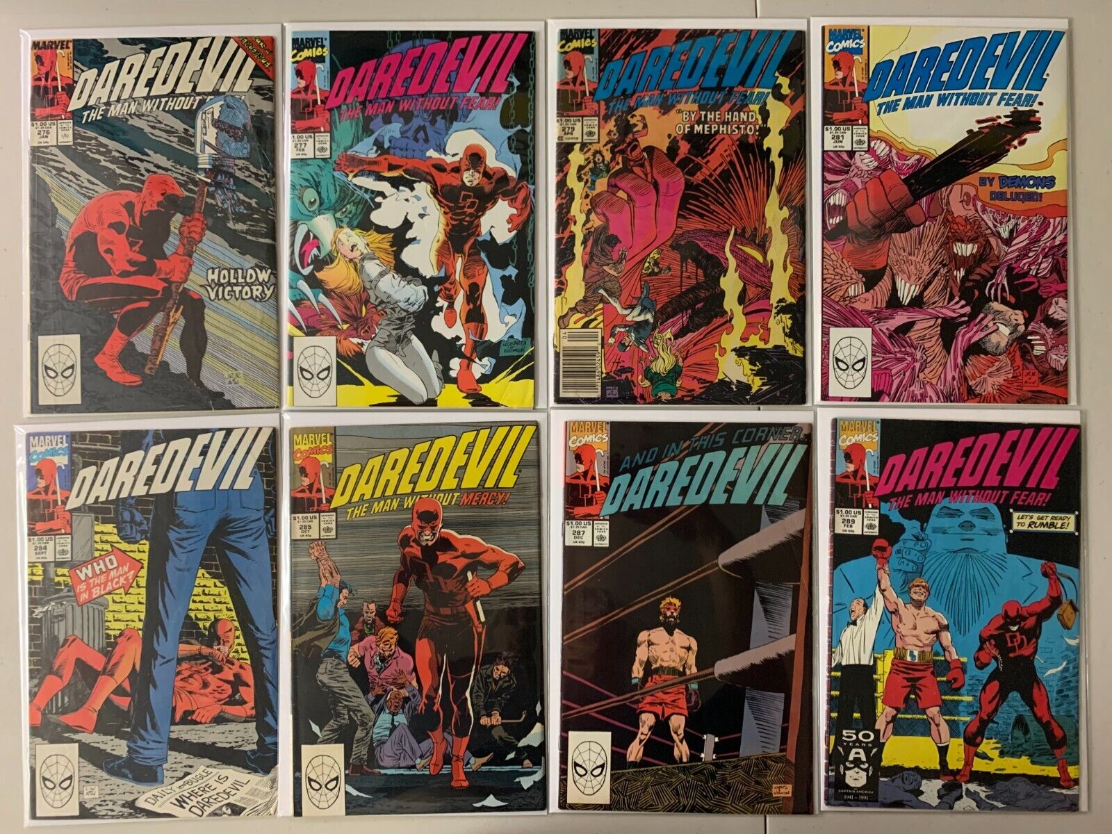 Daredevil 1st series comics lot #276-325 + 2 annual 40 diff avg 6.0 (1990-94)