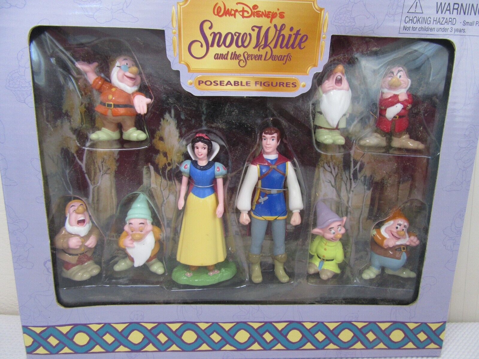 Vintage Walt Disney\'s Snow White and the Seven Dwarfs Poseable Figures Gift Set