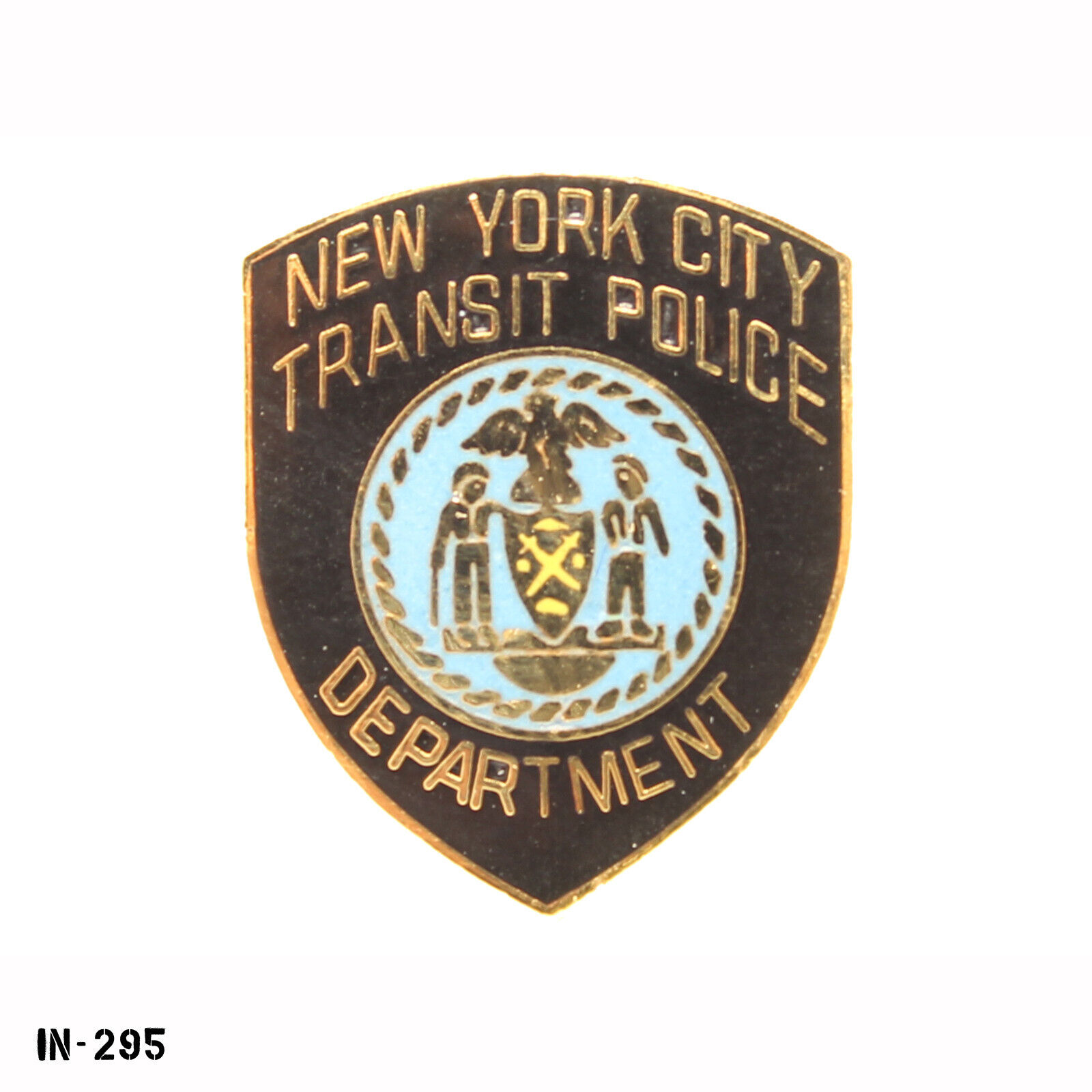 Small New York City Transit Police Insignia NYC ~ Flat Blank Back ~ Gemsco ~ USA