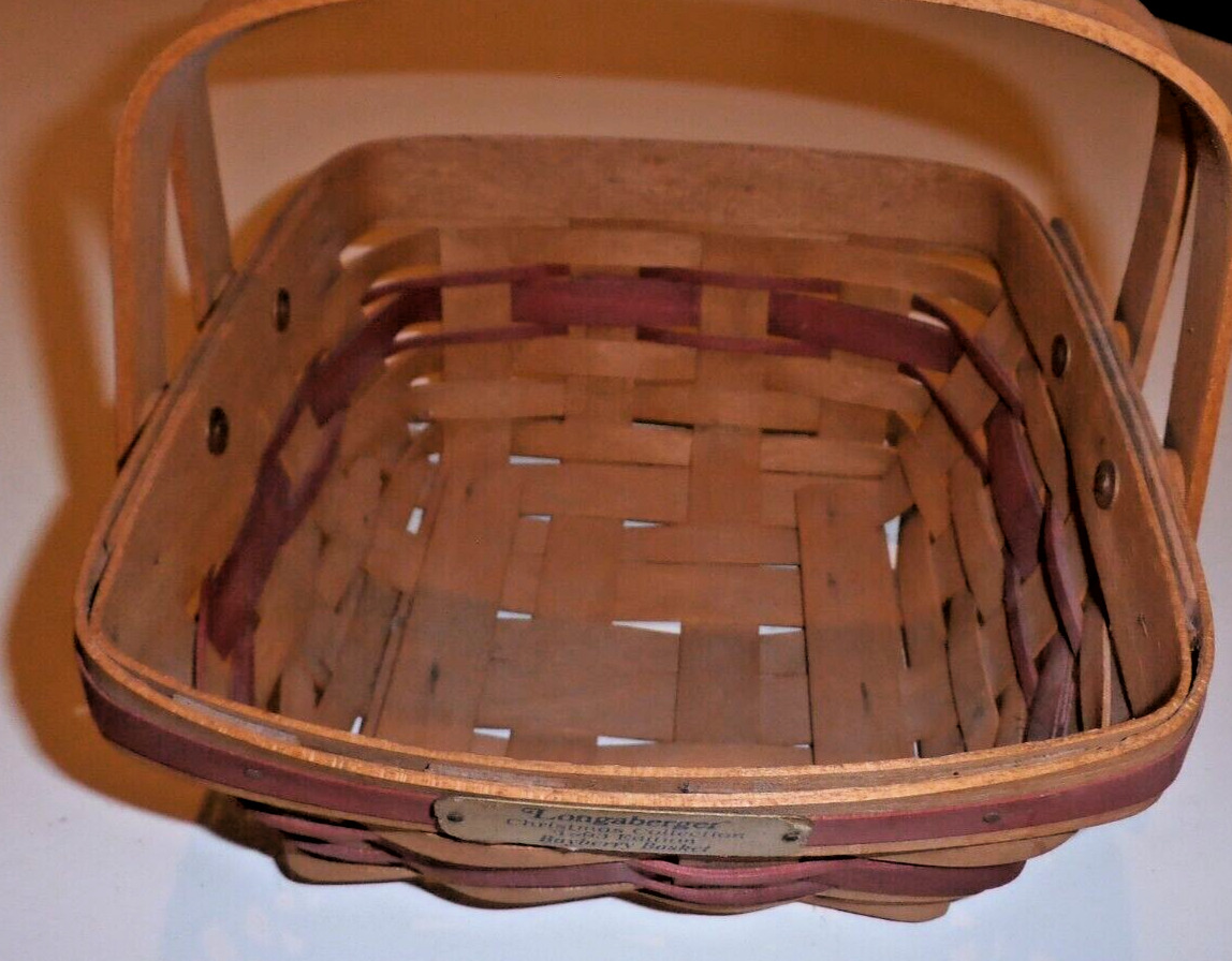 Longaberger 1993 Christmas Collection Bayberry Basket With Two Moving Handles