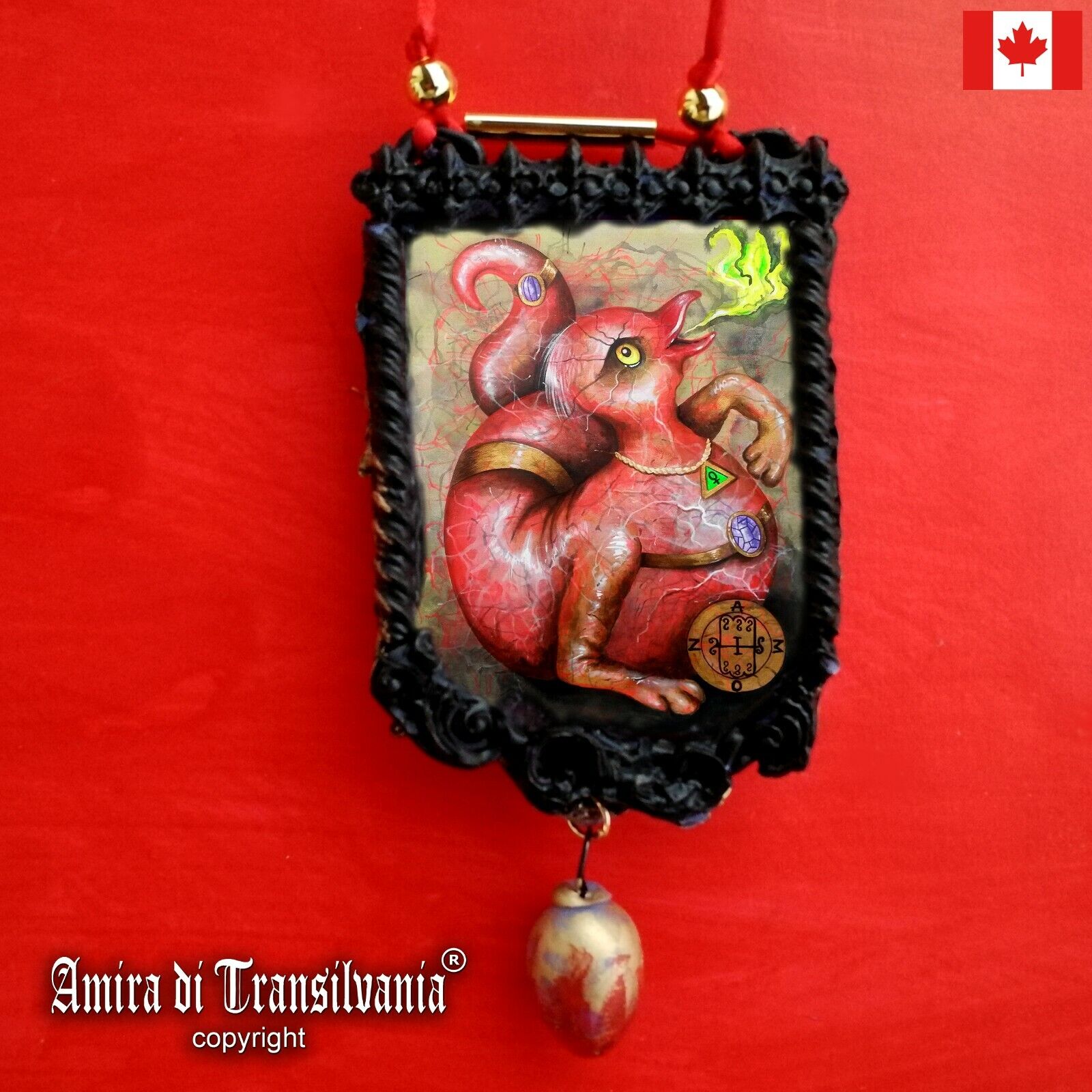 72 demon kabbalah amon talisman pendant goetia sigil solomon key amulet necklace